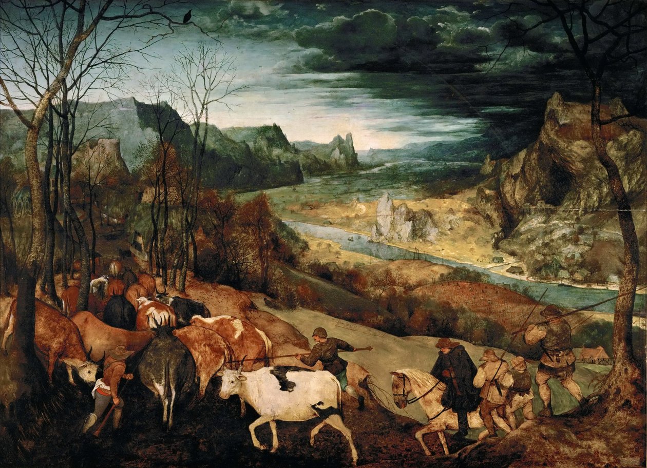 Hjorden återvänder (hösten ) av Pieter Bruegel the Elder