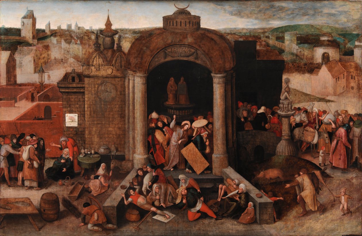 Kristus utvisar templets hämmare av Pieter Bruegel the Elder