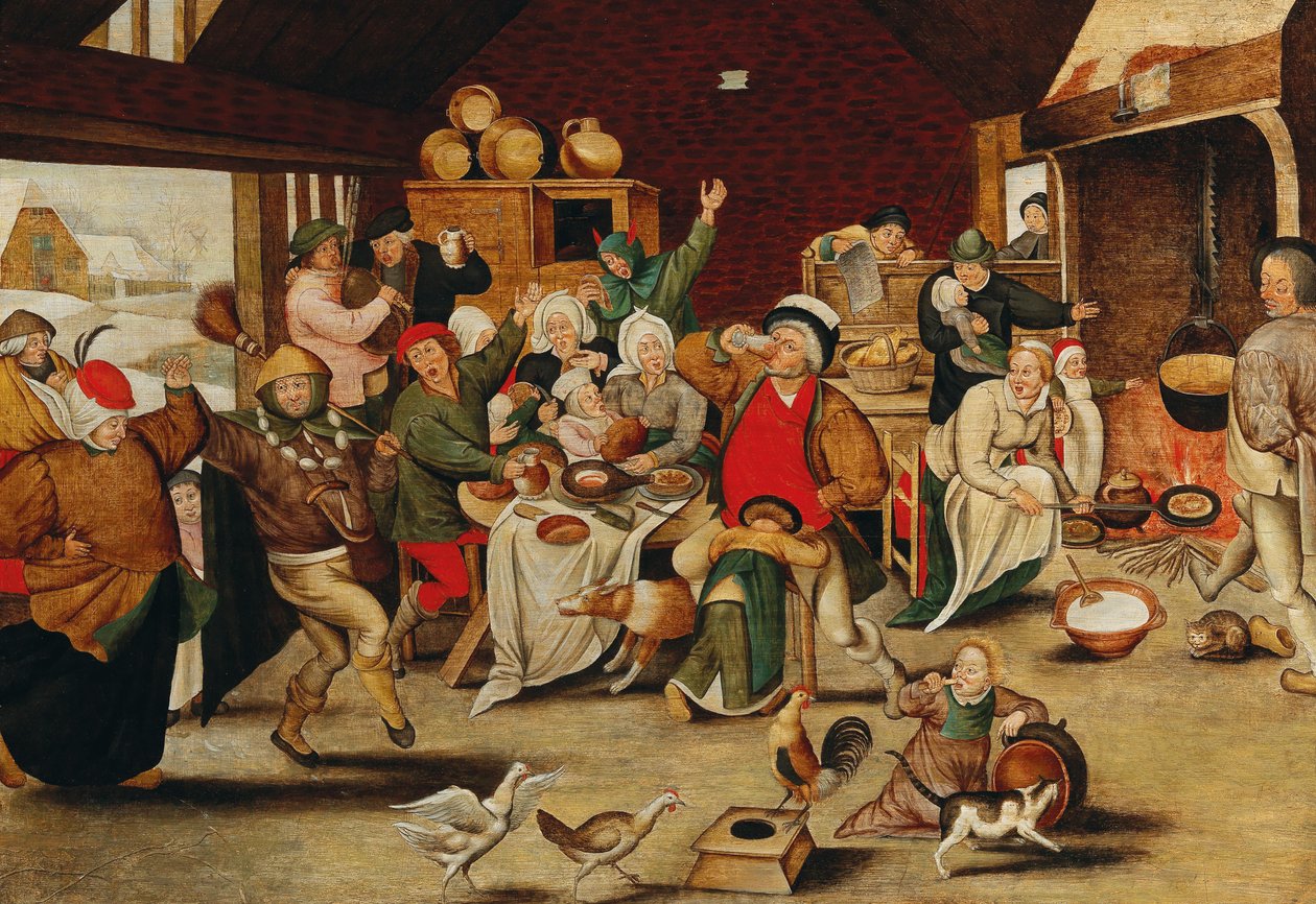 The king drinks av Pieter Brueghel the Younger