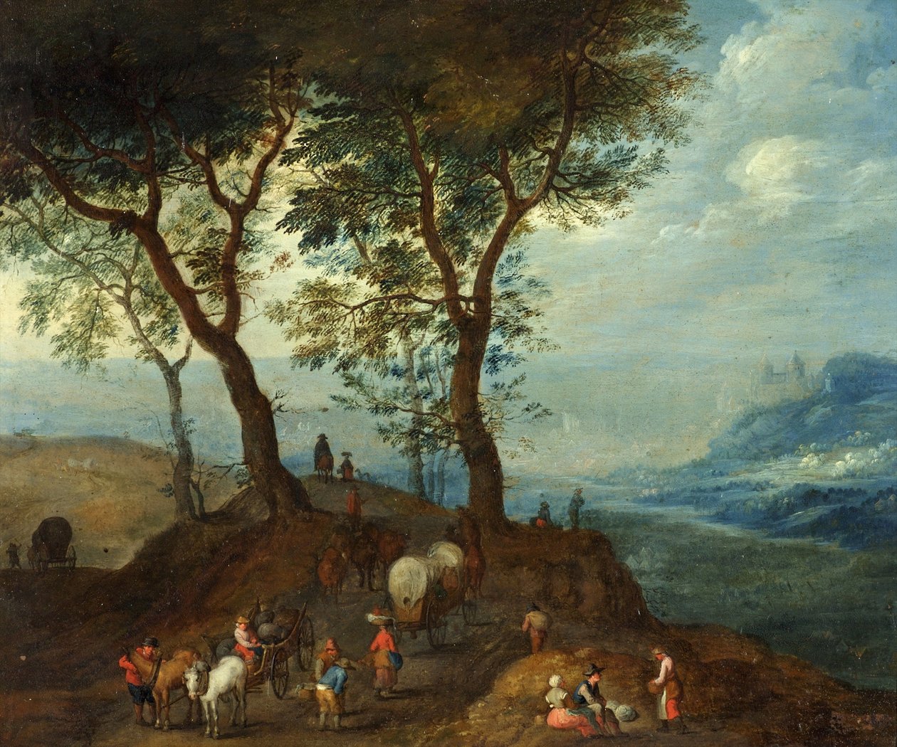 Landschap met Boeren av Pieter Brueghel the Younger
