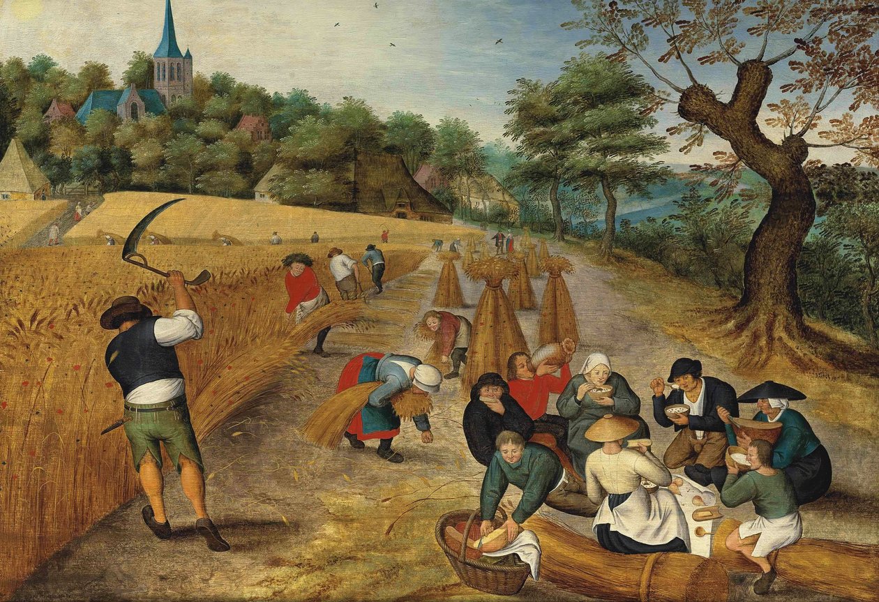 Zomer, oogster av Pieter Brueghel the Younger