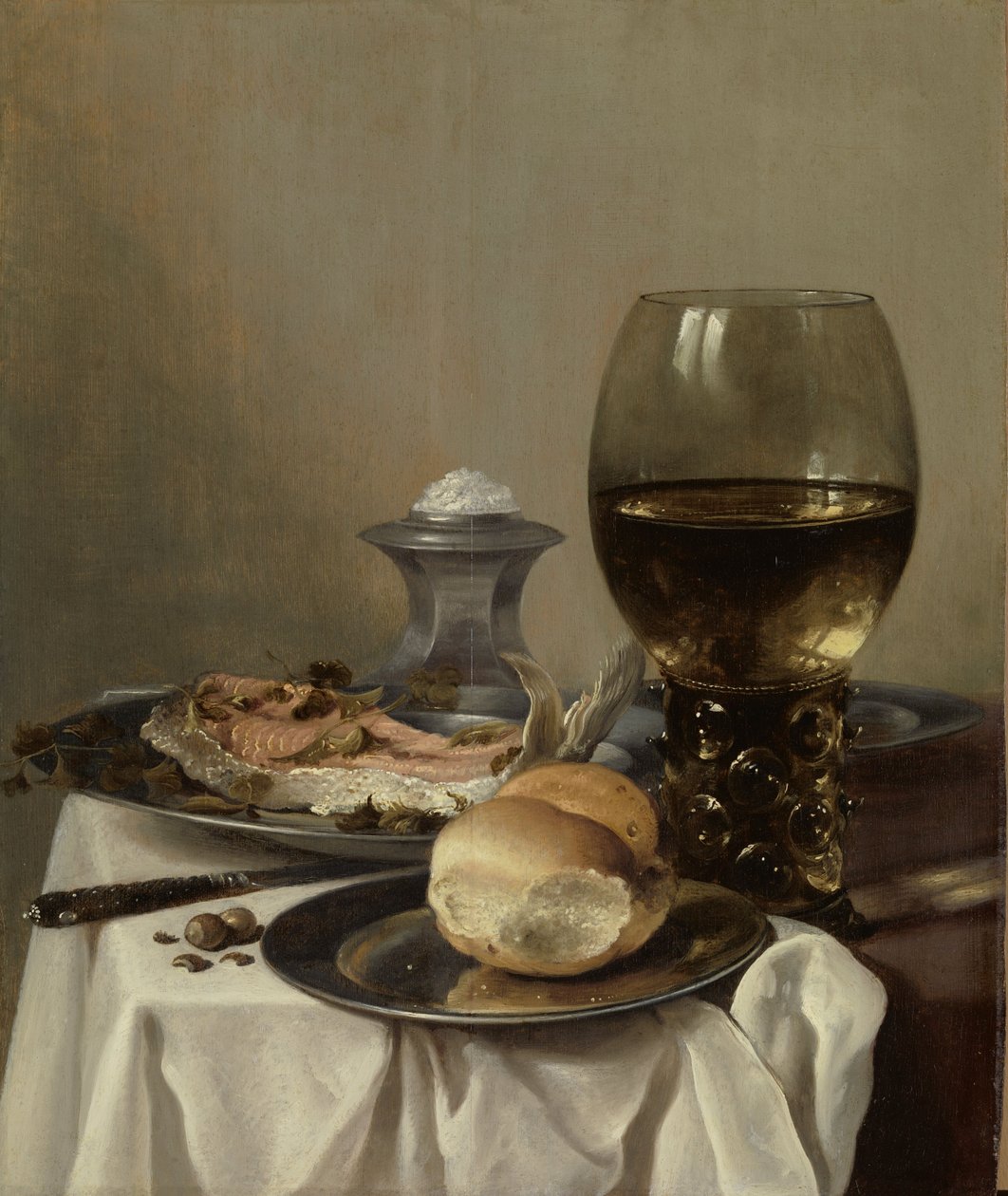 Stilleben med salt, ca 1640-45 av Pieter Claesz
