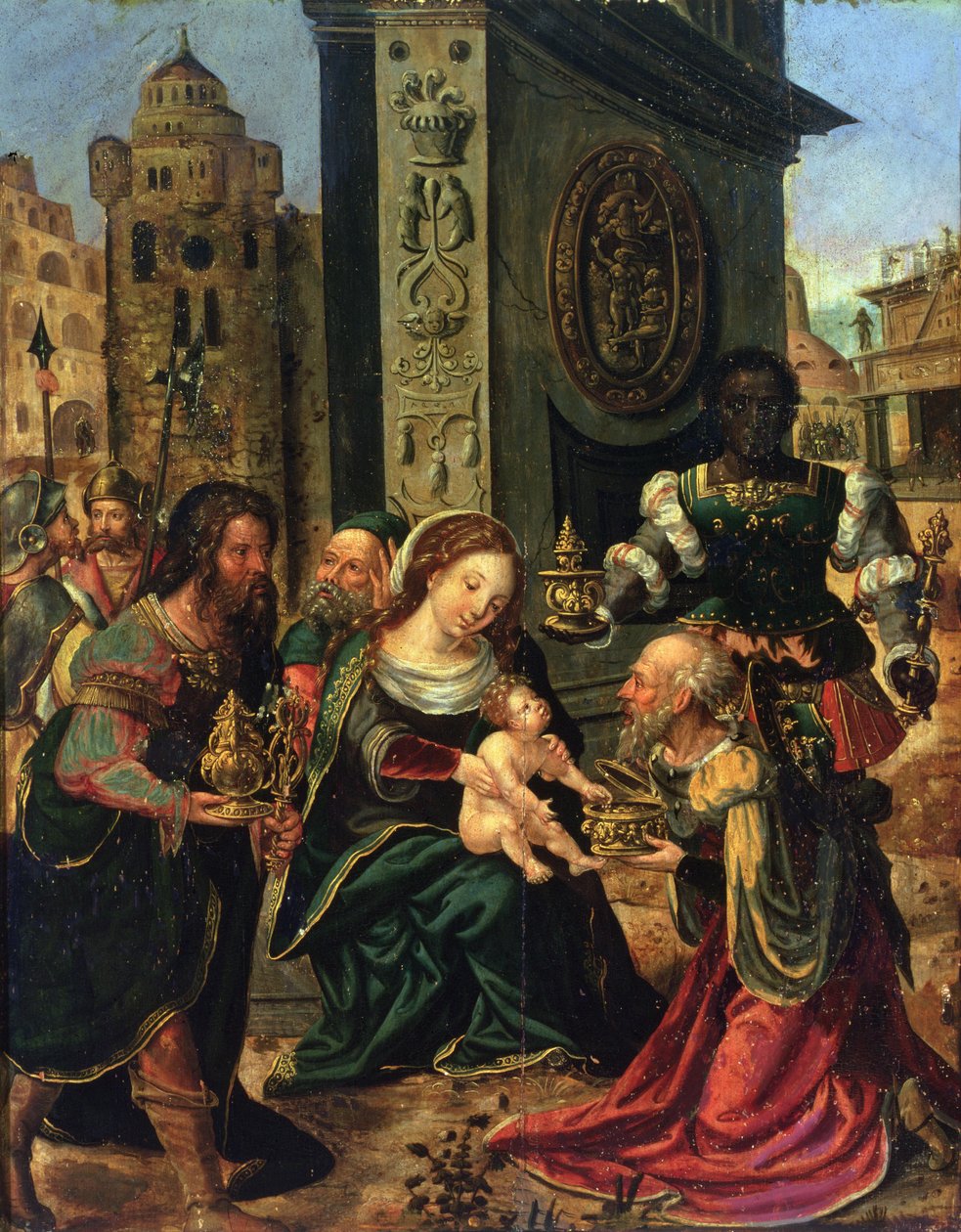 The Adoration of the Magi (panel) av Pieter Coecke van Aelst