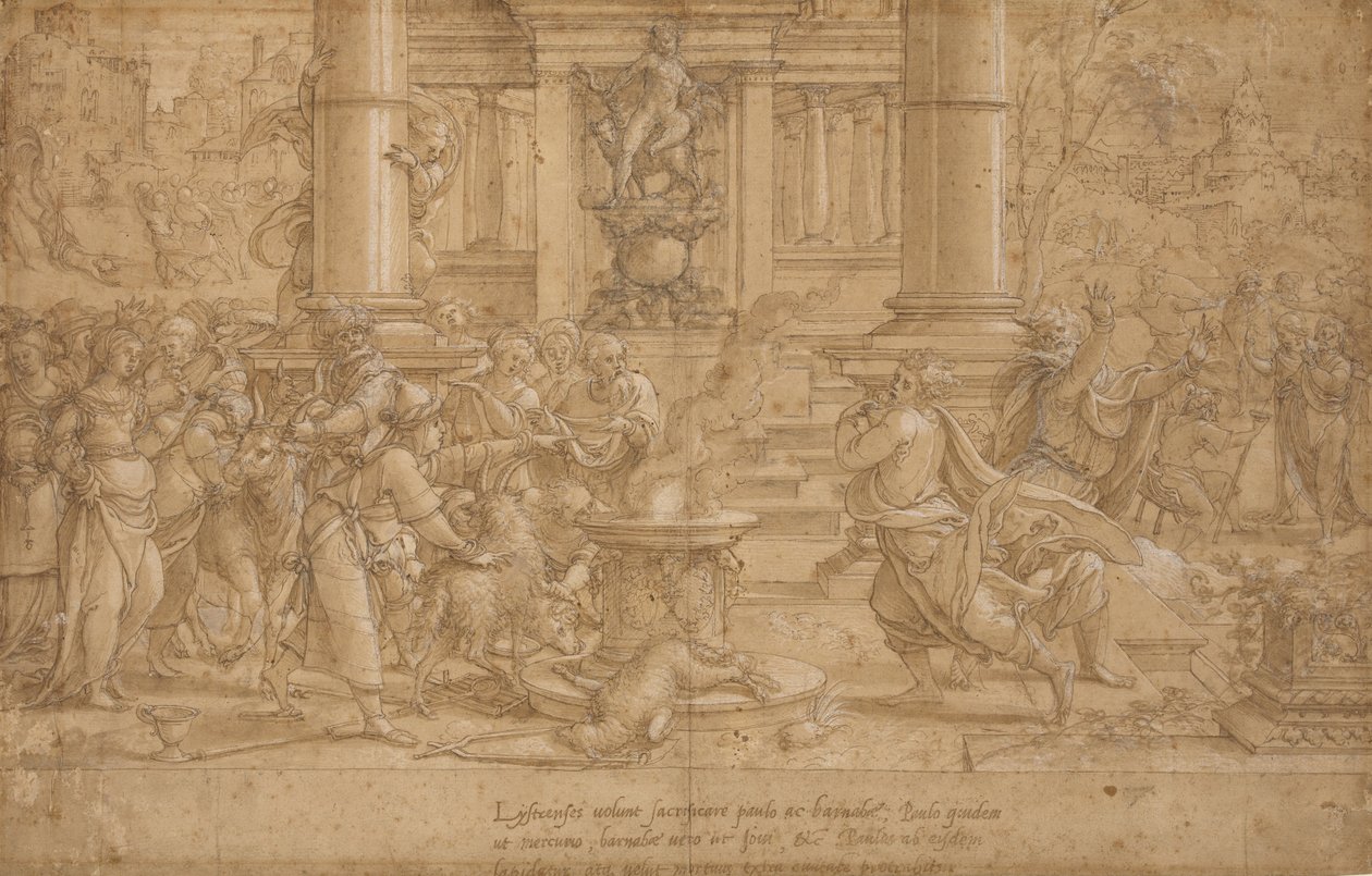 Offret i Lystra av Pieter Coecke van Aelst