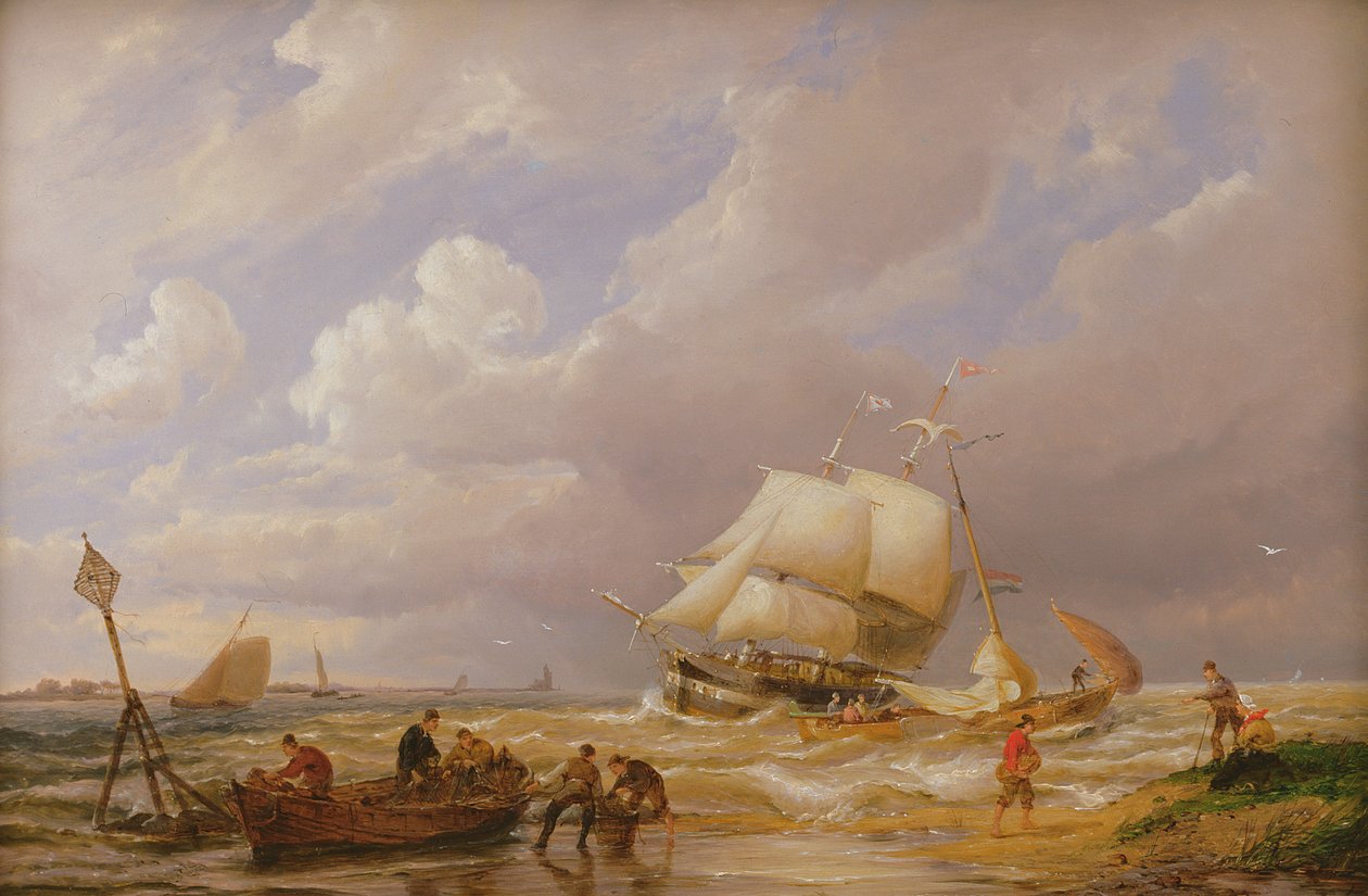 Pampas på Zuider Zee, 1800-talet av Pieter Cornelis Dommerson