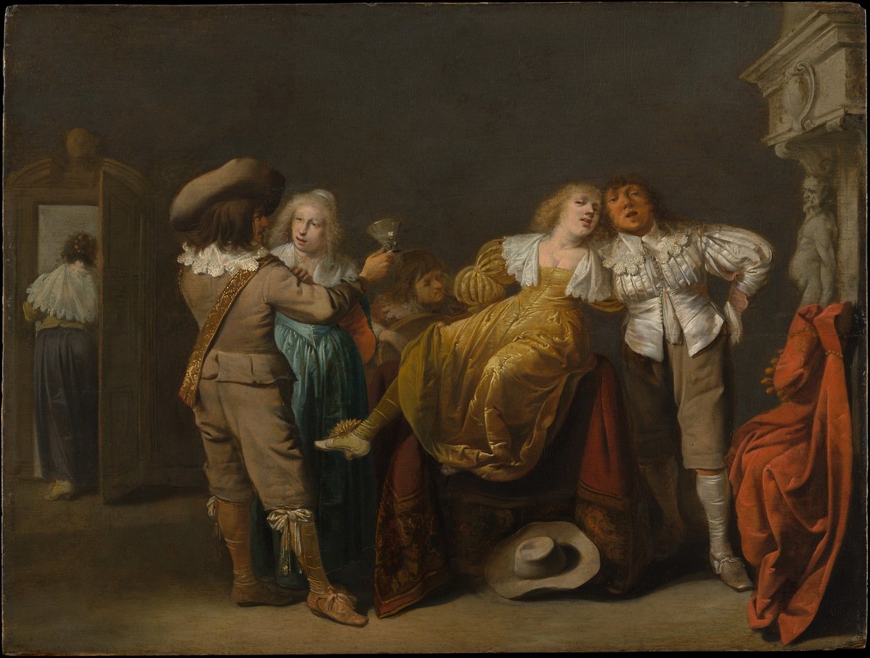 Ett parti av Merrymakers av Pieter Jansz. Quast