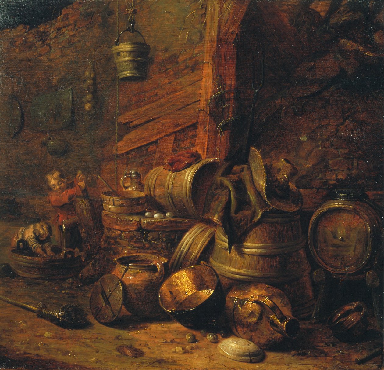Interiör i källaren av Pieter Jansz. Quast