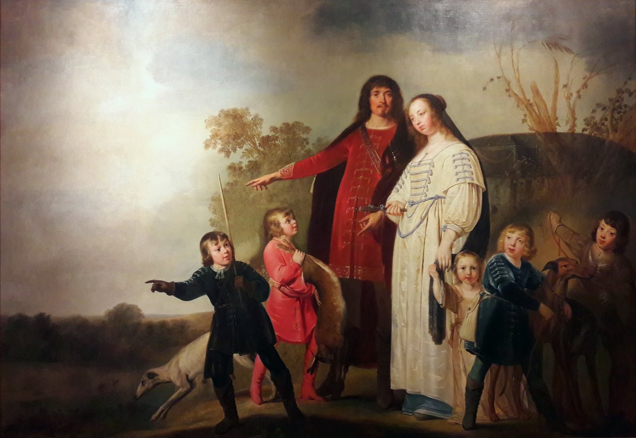 Familjeporträtt i ett landskap av Pieter Fransz de Grebber