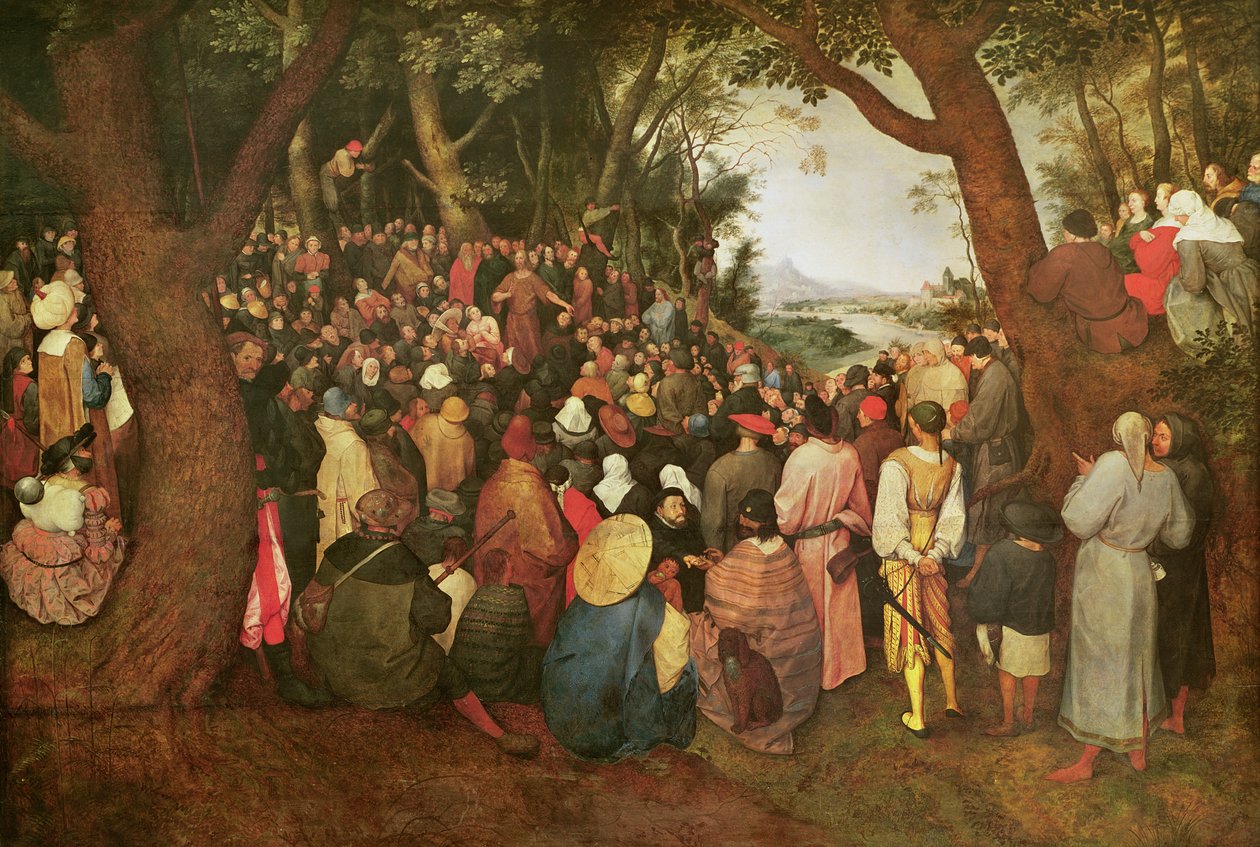 Johannes Döparens predikan, 1566 (olja på trä) av Pieter Bruegel the Elder