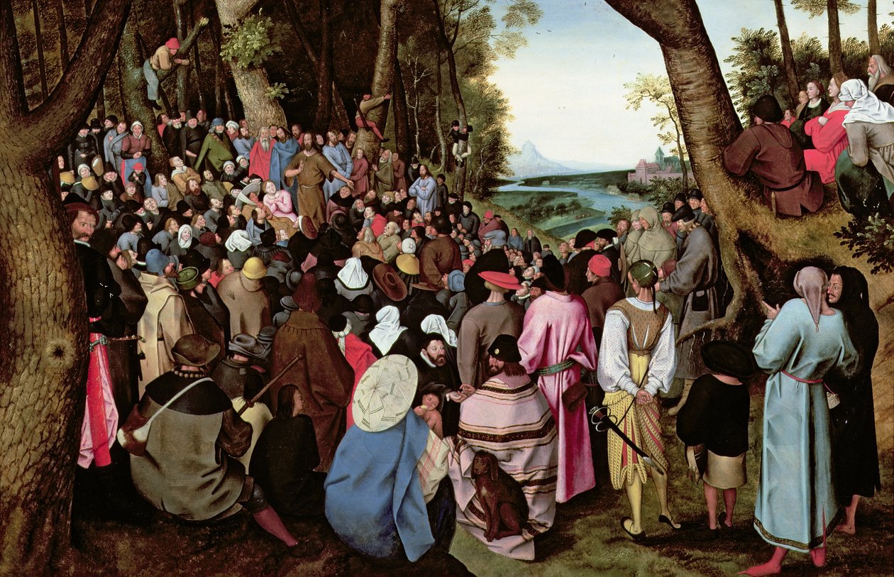Johannes Döparens predikande (panel) av Pieter Brueghel the Younger