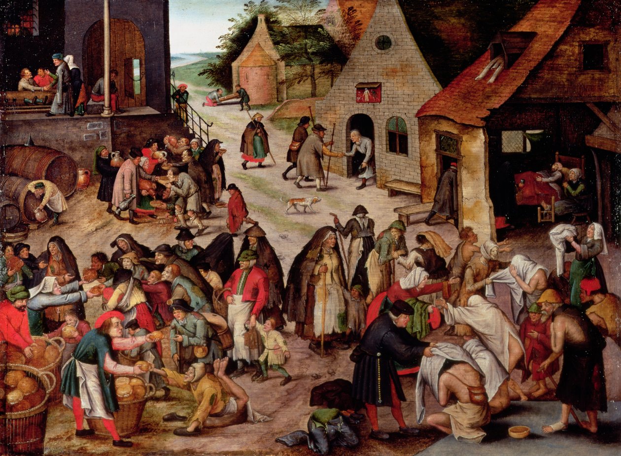 The Seven Acts of Charity (panel) av Pieter Brueghel the Younger