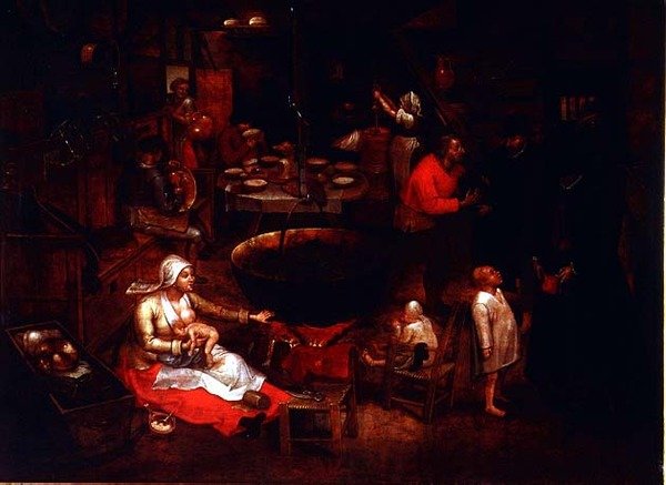 Besöket på gården av Pieter Brueghel the Younger
