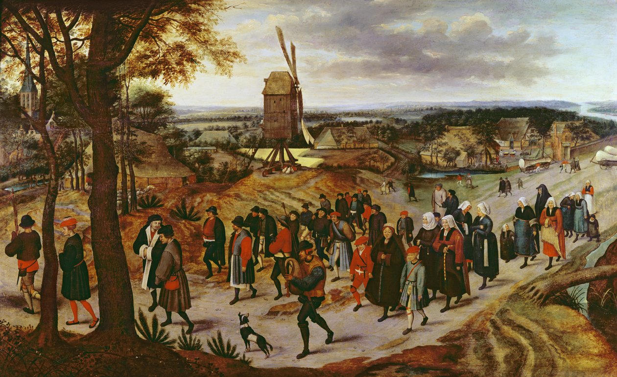 Bröllopsprocessen av Pieter Brueghel the Younger