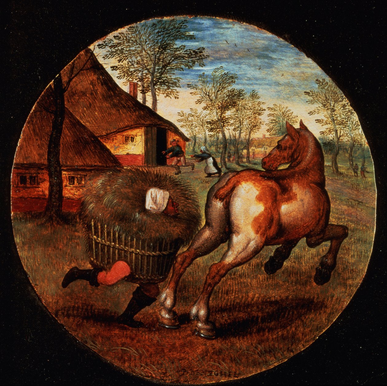 Världen vände upp och ner (panel) av Pieter Brueghel the Younger