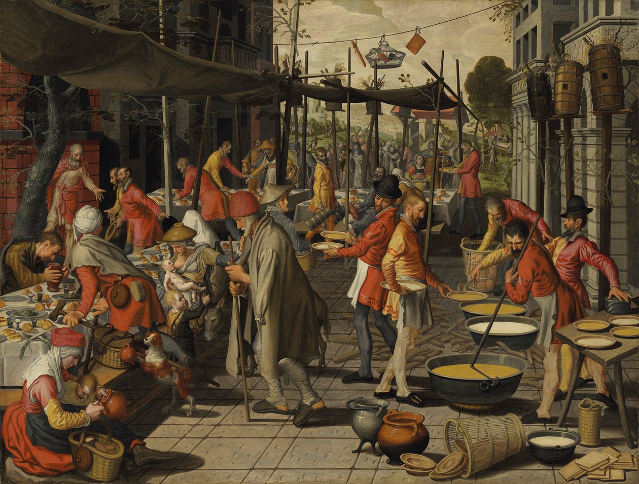 Liknelsen om bröllopsfesten. av Pieter Aertsen