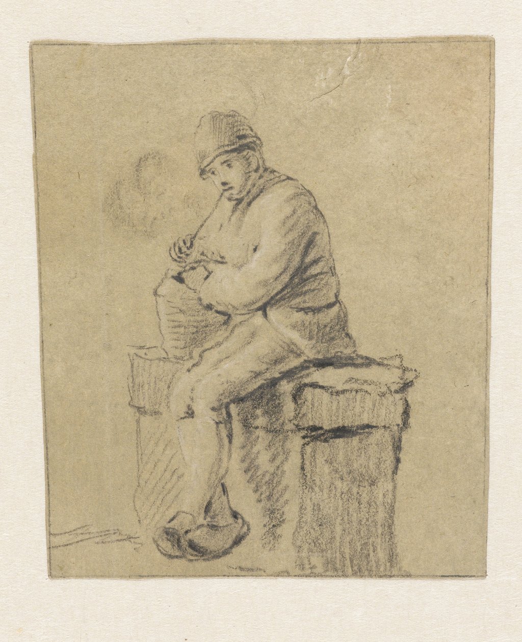 sittande bonde av Pieter Bartholomeusz. Barbiers