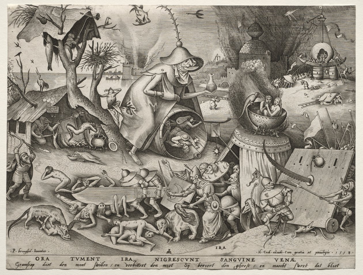 De sju dödssynderna: ilska. av Pieter Bruegel the Elder