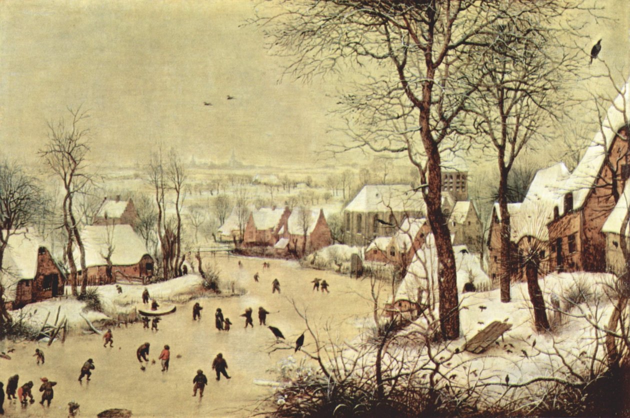 Vinterlandskap med fågelfälla av Pieter Brueghel the Elder