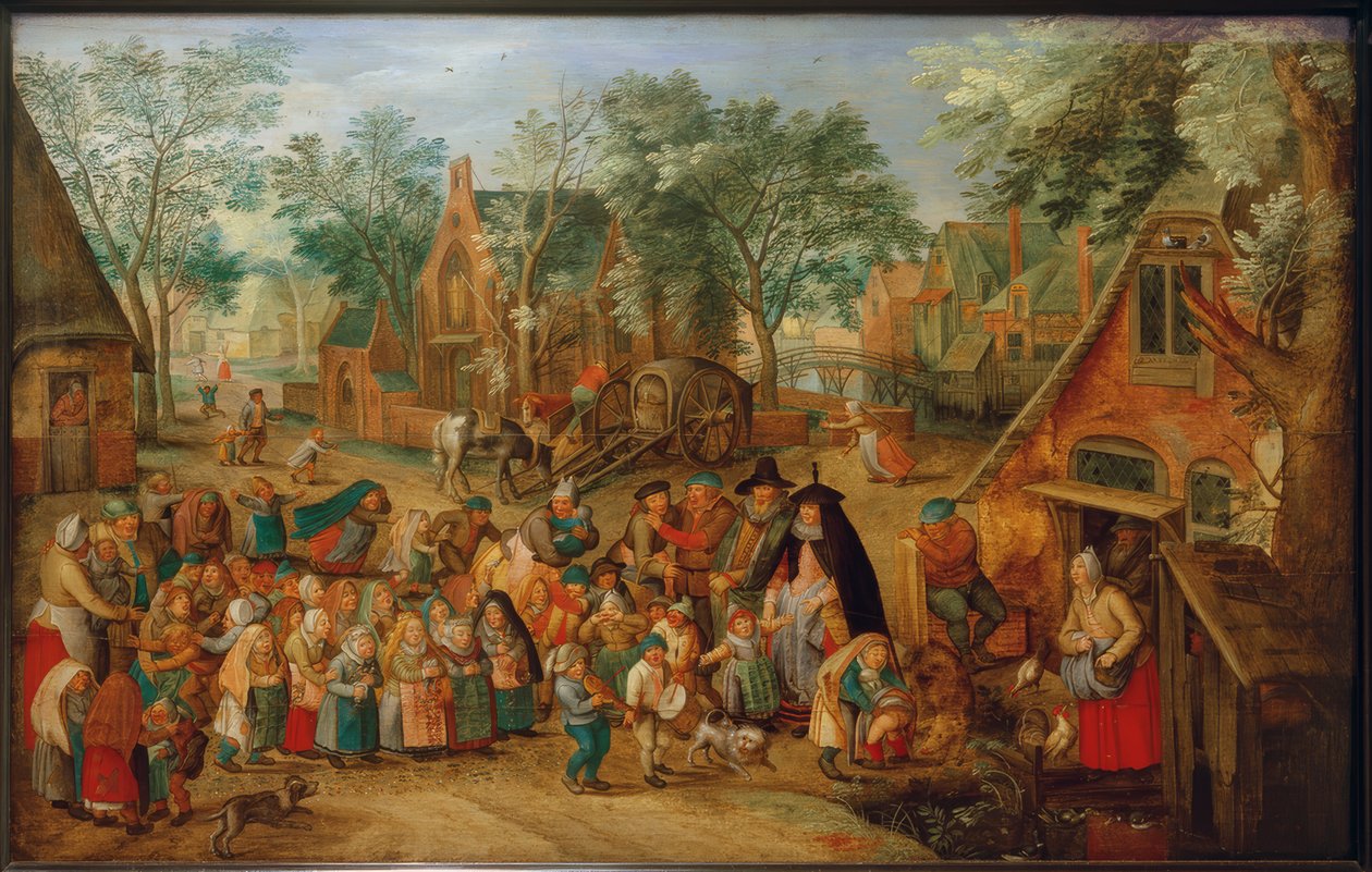 Spelet Pingstbruden av Pieter Brueghel the Younger
