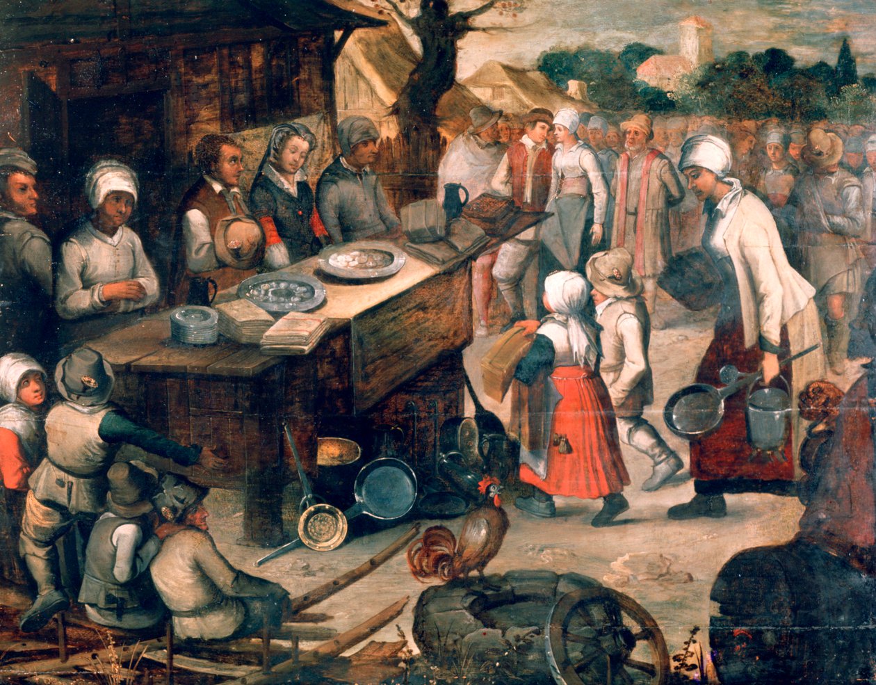 Presentationen av gåvor, c1584-1638 av Pieter Brueghel the Younger