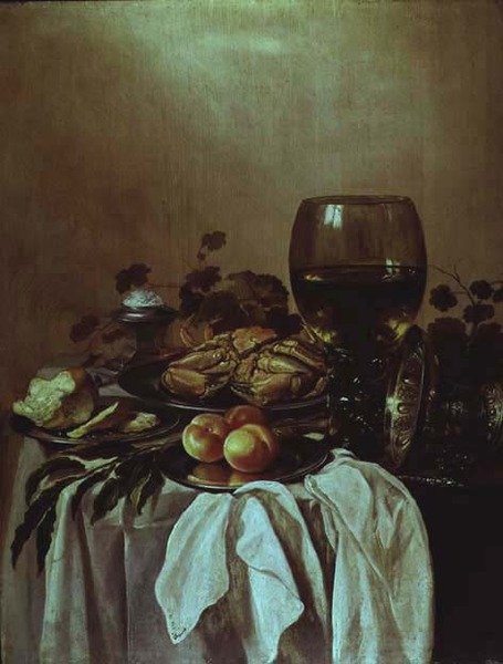 Stilleben med en krabba av Pieter Claesz