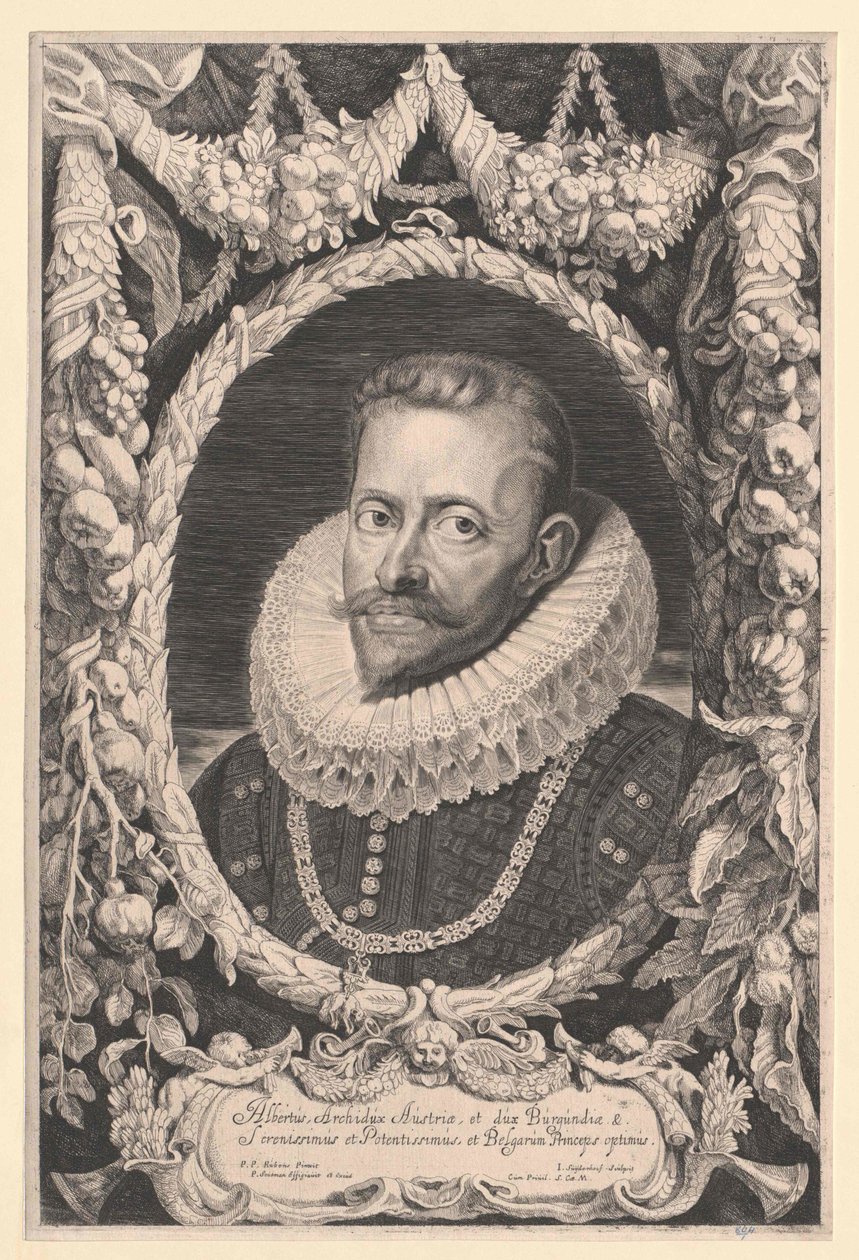 Ärkehertig av Österrike Albert VII (tryck) av Pieter Claesz Soutman