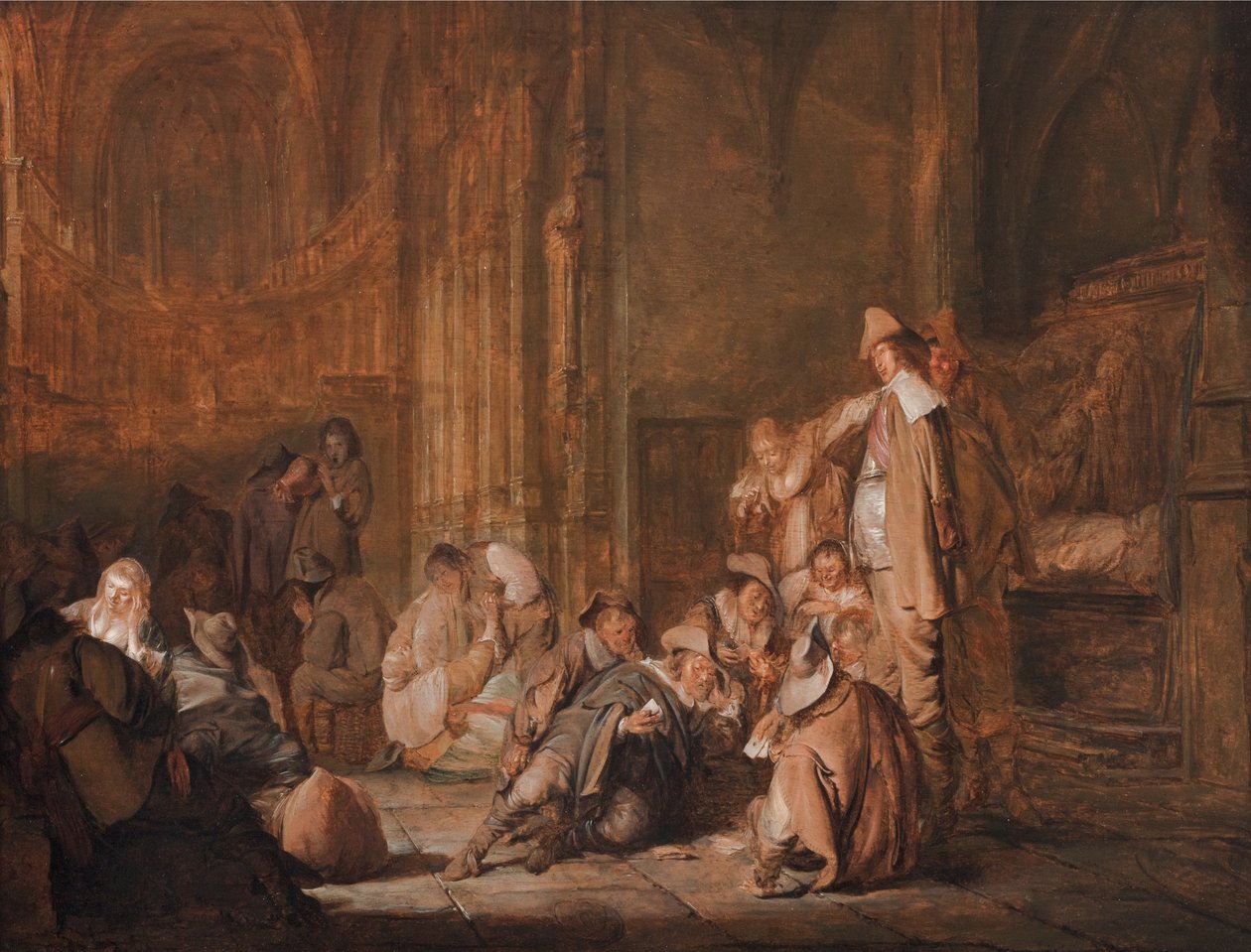 En vaktrumsscen i en kyrka av Pieter Codde