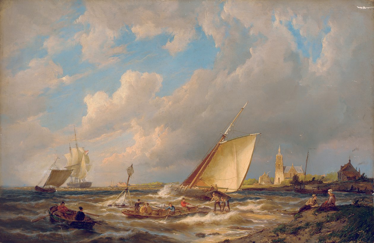 Maassluis, Holland av Pieter Cornelis Dommerson