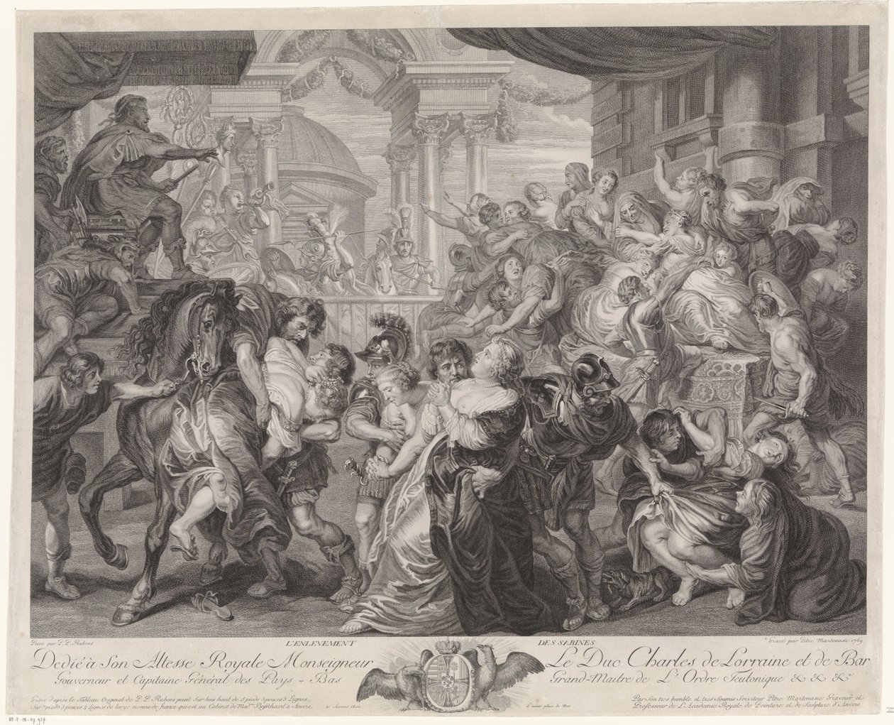 Sabine Virgin Rån av Pieter Franciscus Martenasie