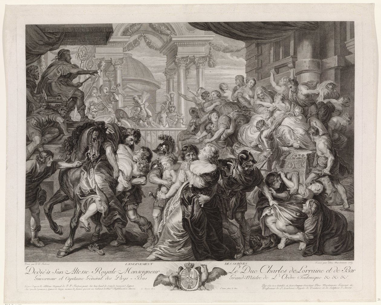 Sabine Virgin Rån av Pieter Franciscus Martenasie
