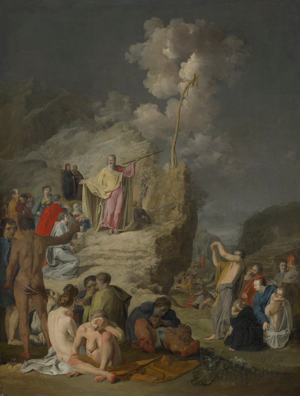 Moses och den fräcka ormen av Pieter Fransz. de Grebber