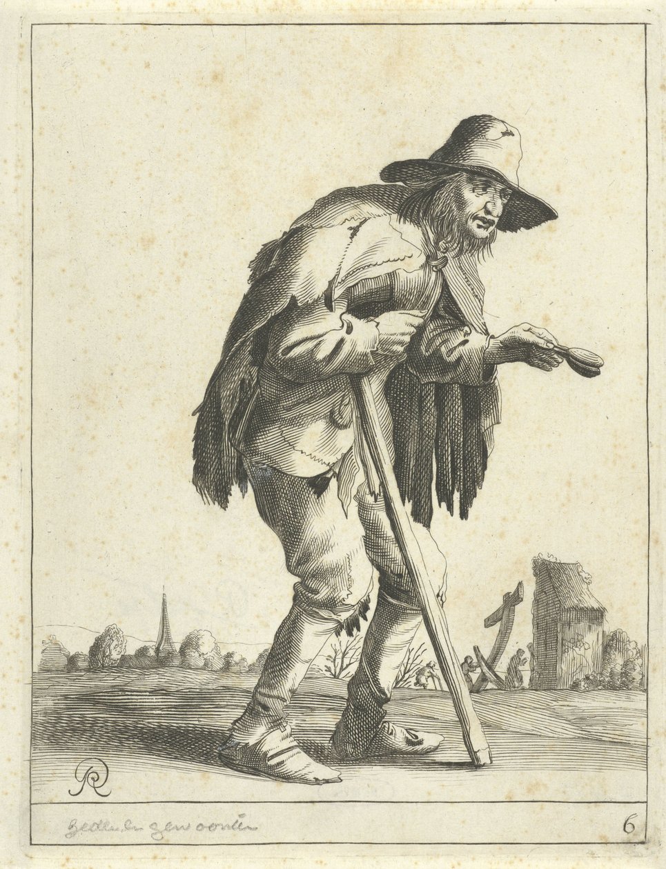 Spetälsk tiggare Beggars and Farmers (serietitel) av Pieter Jansz Quast