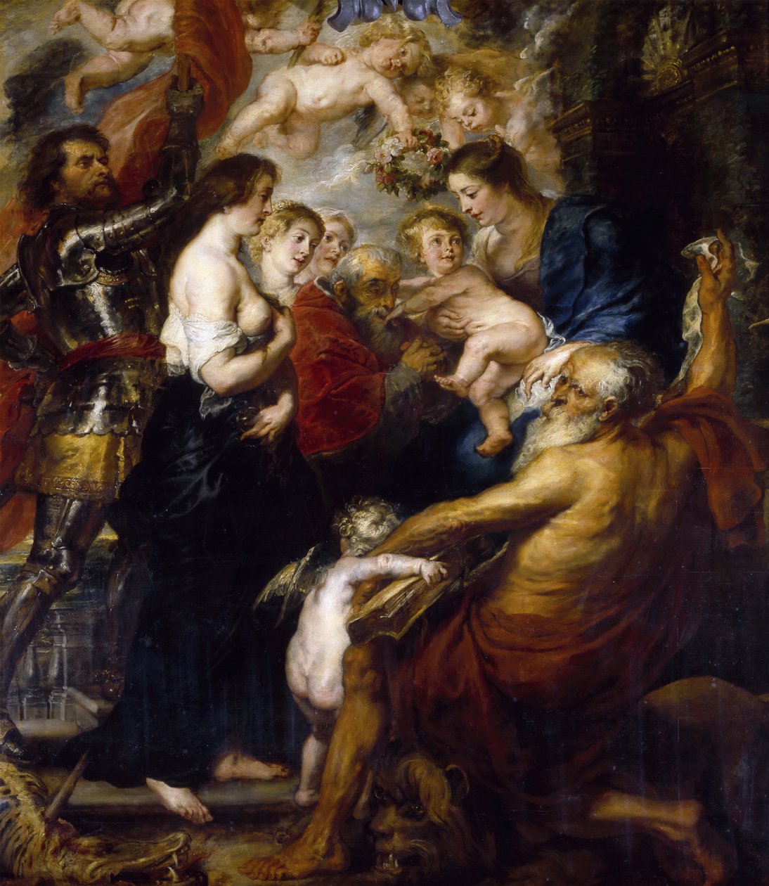 Vår Fru med de heliga, 1634. av Peter Paul Rubens