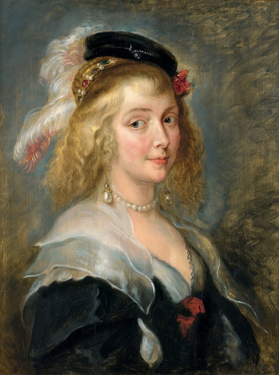 Porträtt av Hélène Fourment, 1640. av Peter Paul Rubens