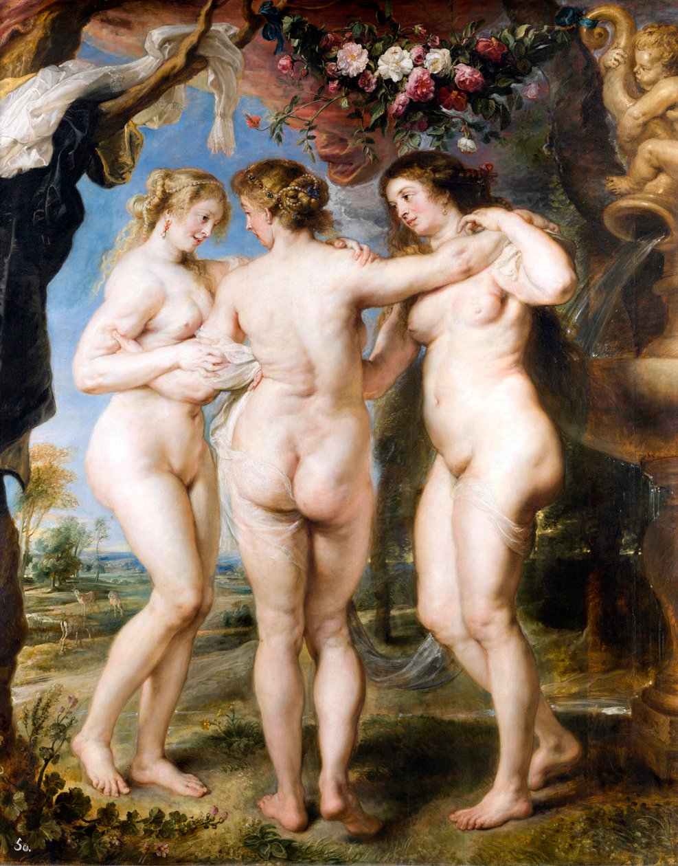 De tre nåderna, ca. 1635 av Peter Paul Rubens