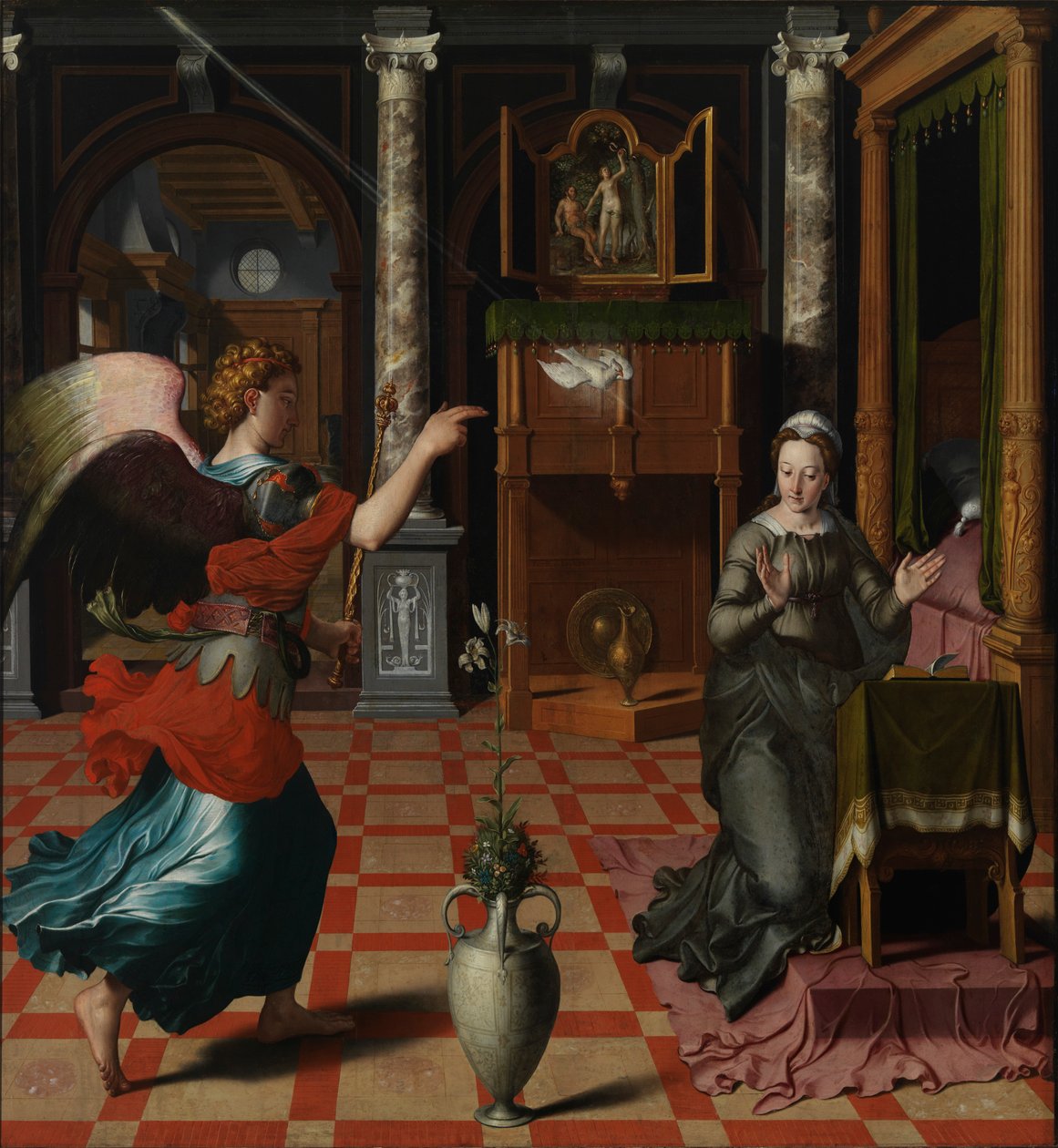 Bebådelsen, 1552. av Pieter Pourbus