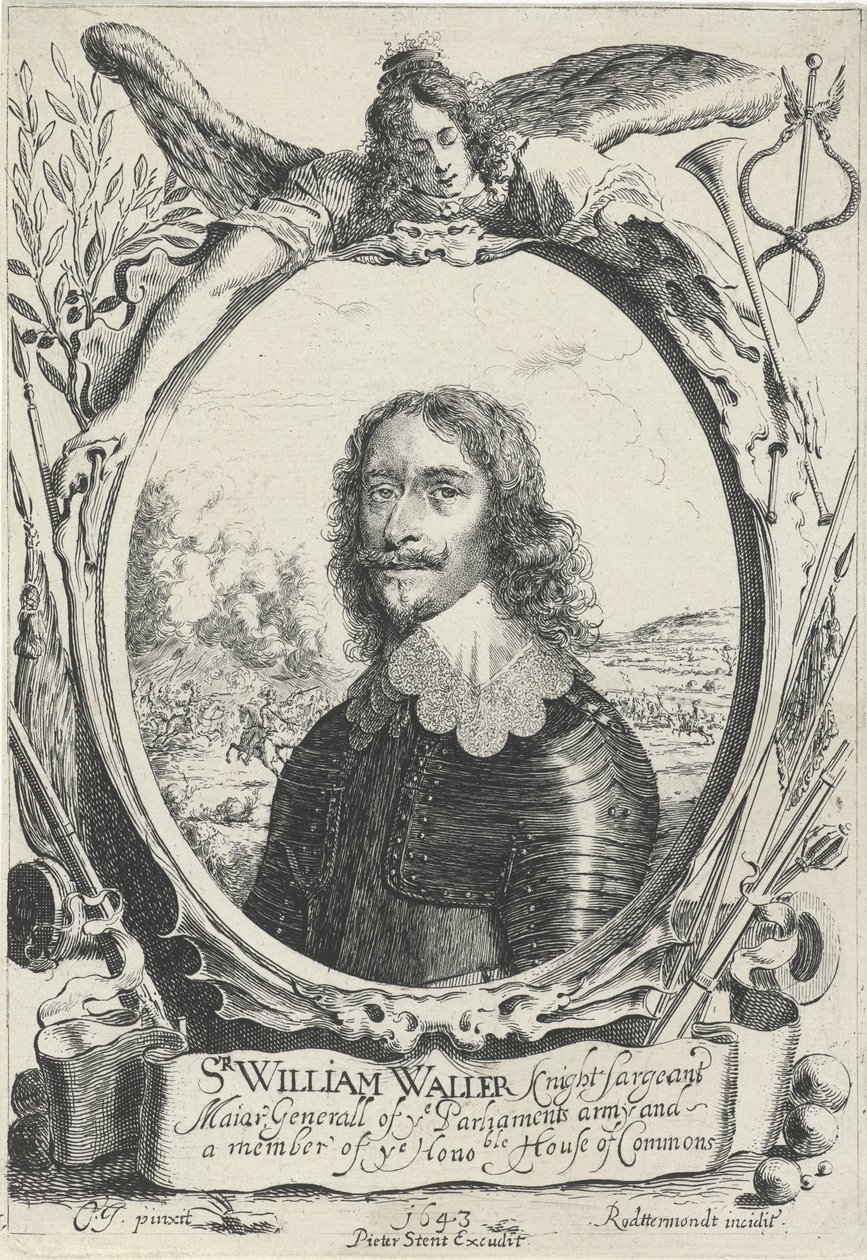 Porträtt av Sir William Waller av Pieter Rottermondt