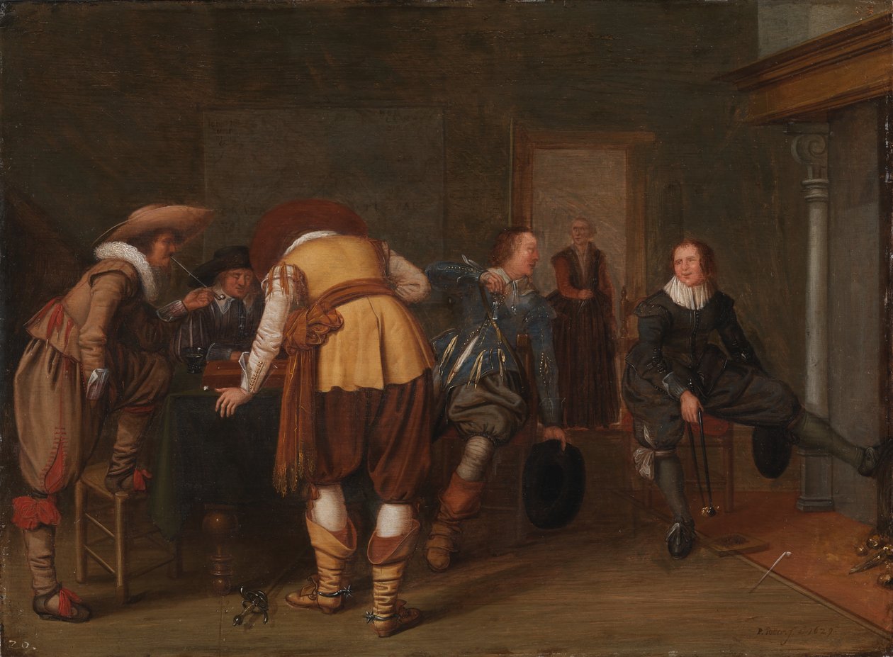 Brädspelsspelarna av Pieter Symonsz Potter