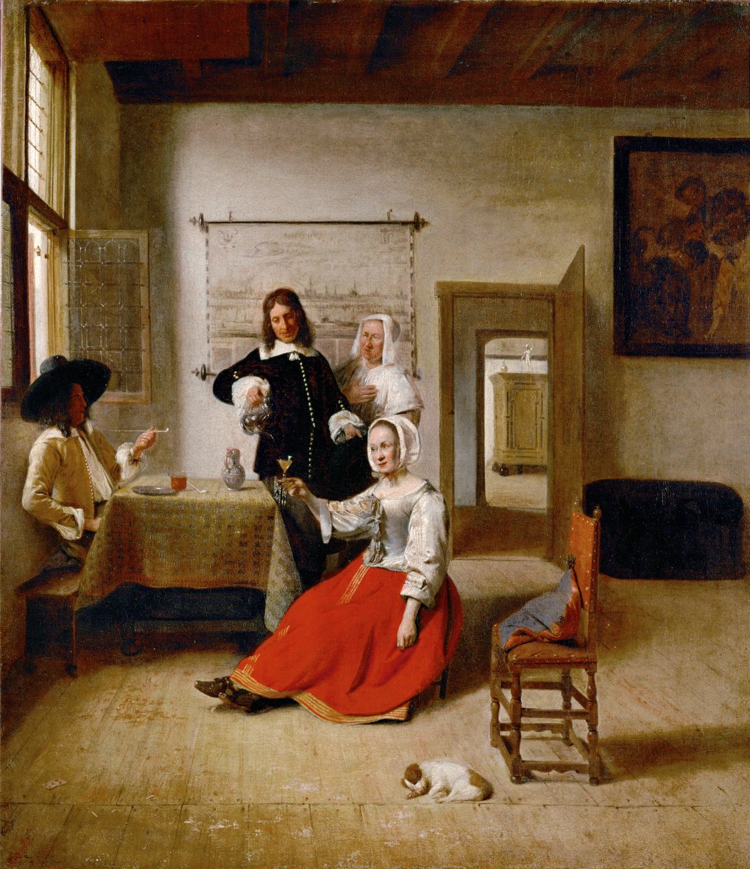 Den som dricker... av Pieter de (after) Hooch