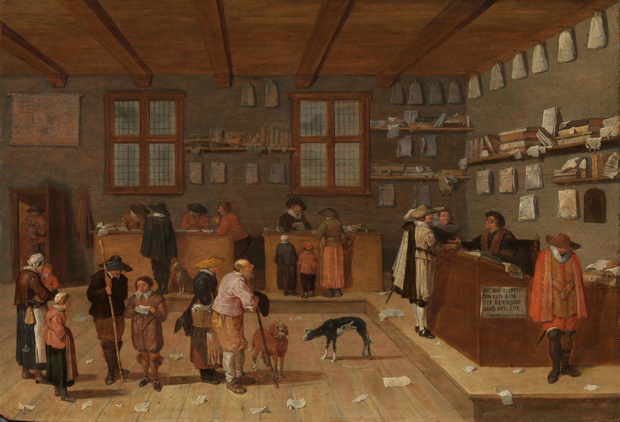 Advokatbyrån, 1628. av Pieter de Bloot