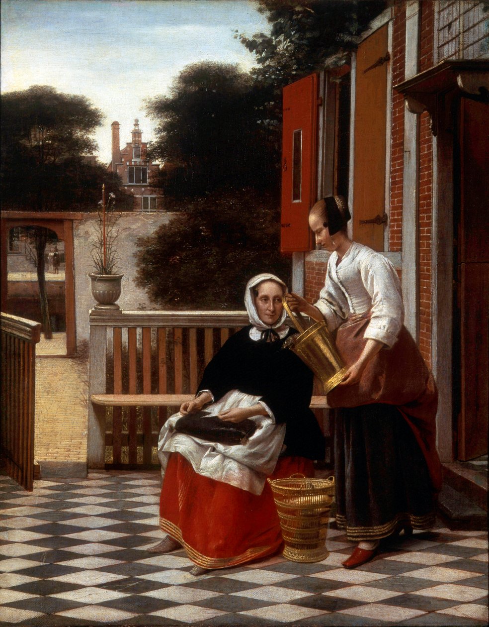 En älskarinna och hennes piga, 1660. av Pieter de Hooch