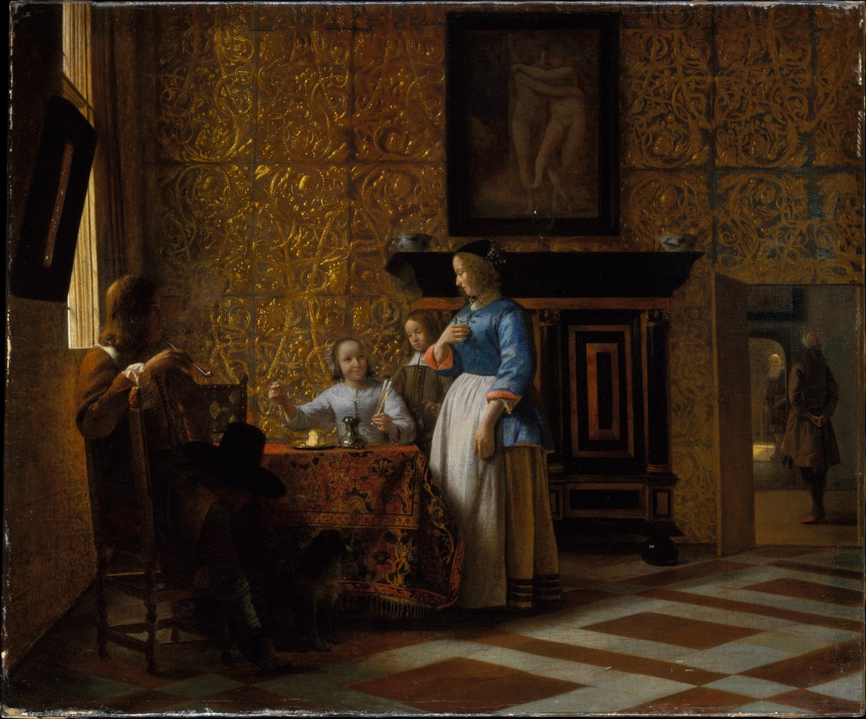 Interiör med figurer av Pieter de Hooch