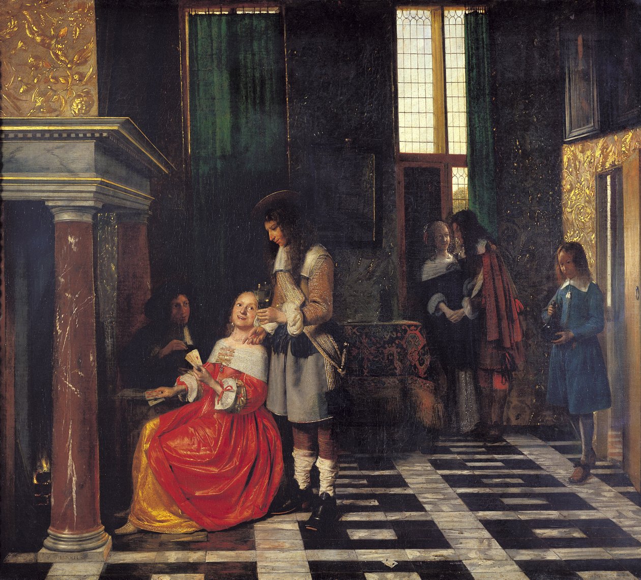 Kortspelarna, c.1663-65 av Pieter de Hooch