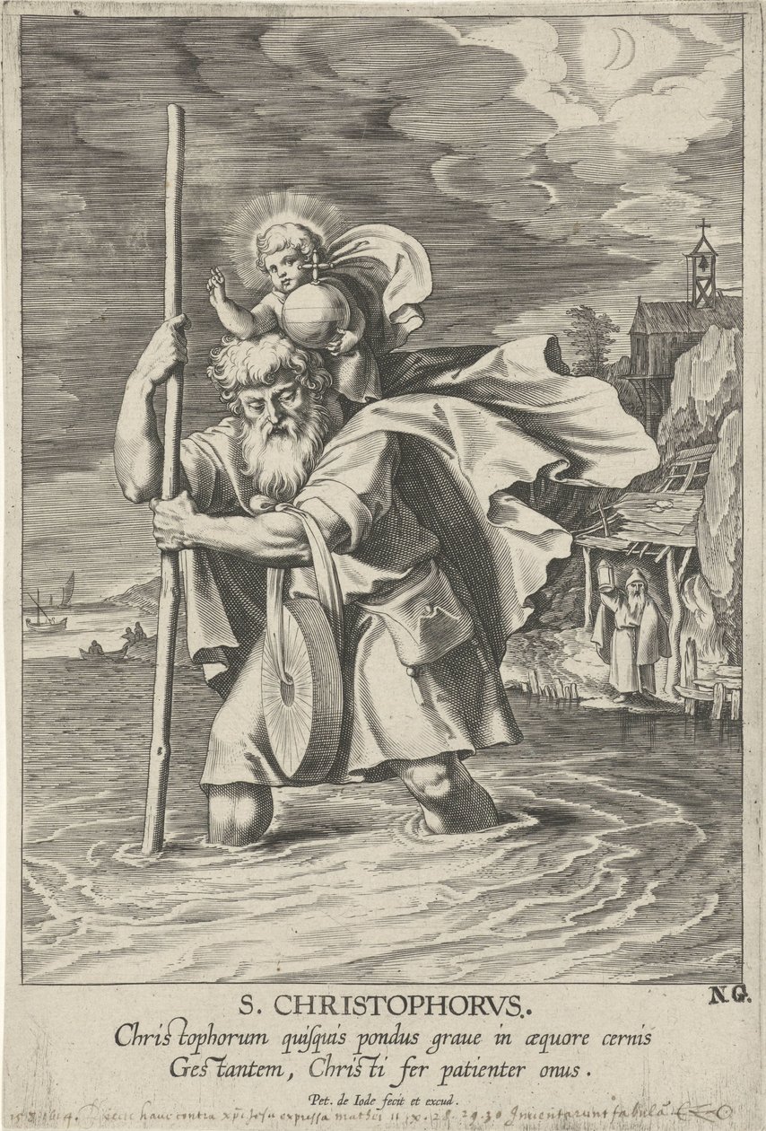 Sankt Christopher av Pieter de Jode (I)
