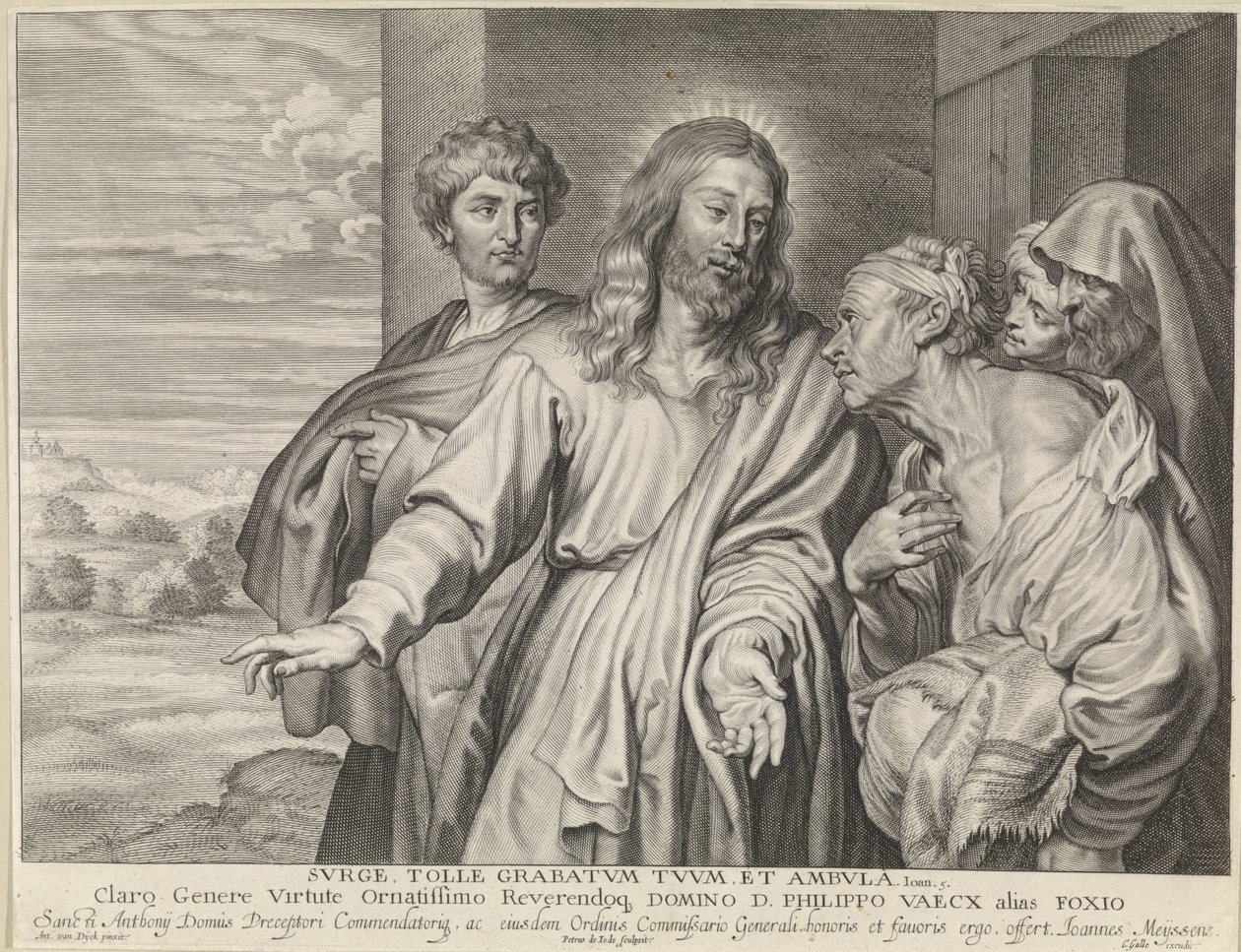 Kristus helar en förlamad av Pieter de Jode (II)