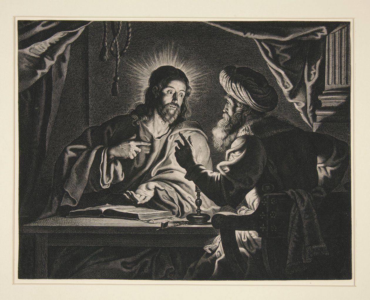 Kristus och Nikodemus av Pieter de Jode II