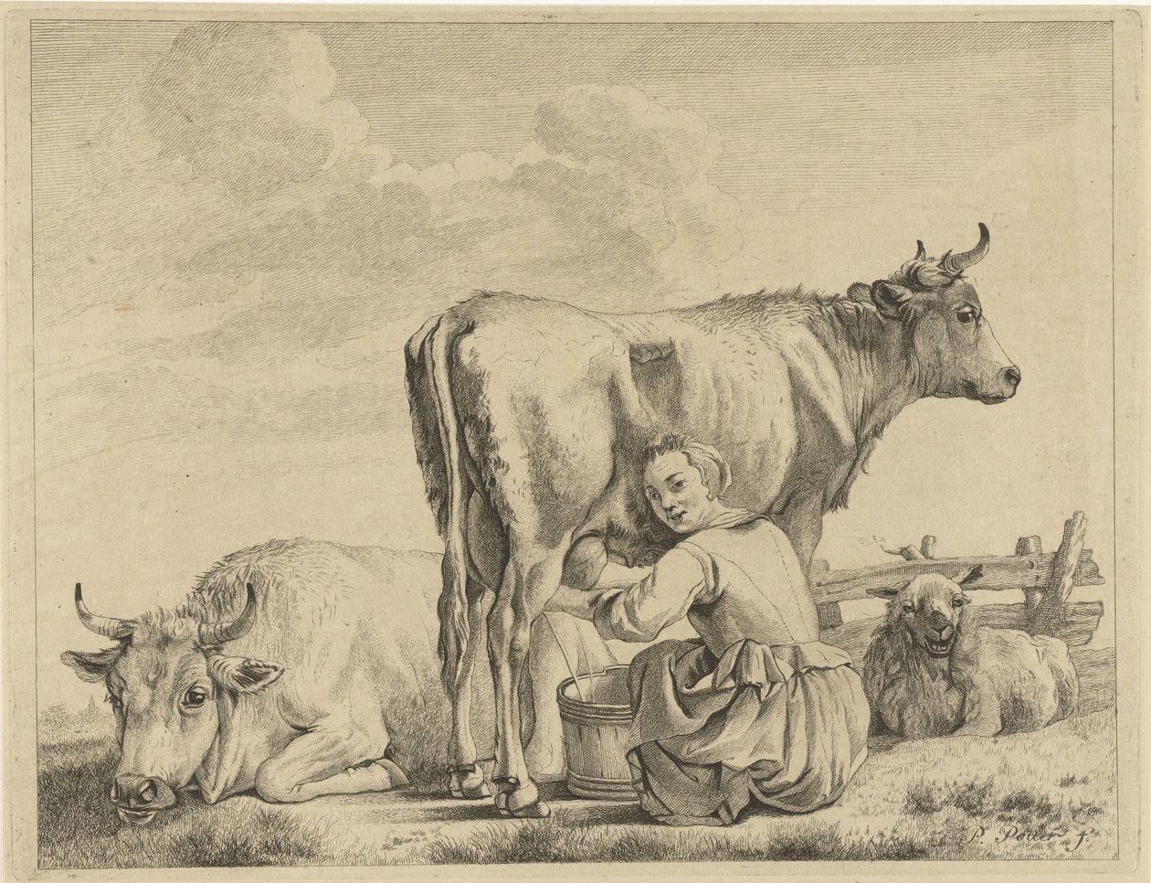 mjölkerska av Pieter de Mare