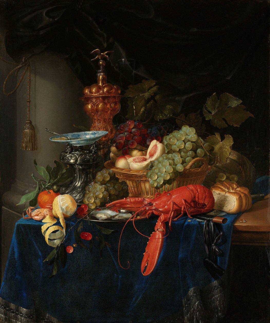 Stilleben med gyllene bägare av Pieter de Ring