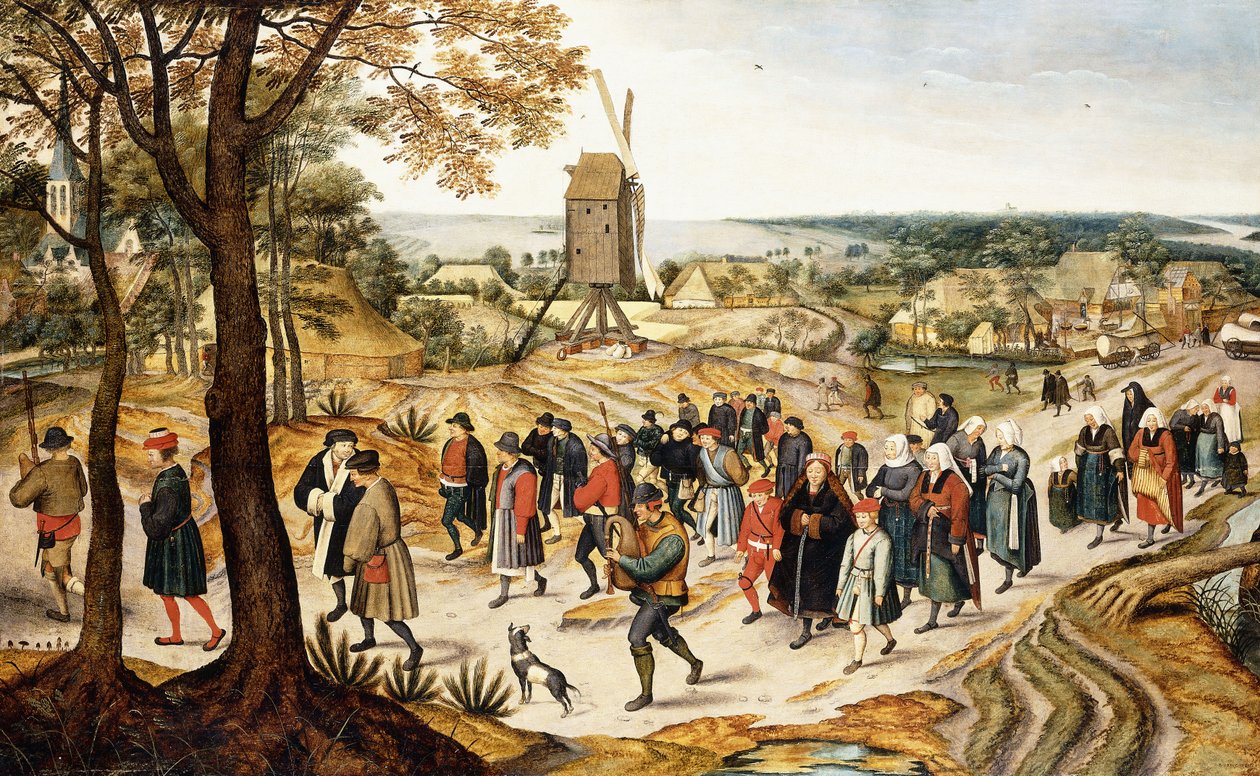 En bröllopsprocession, av Pieter Brueghel the Younger