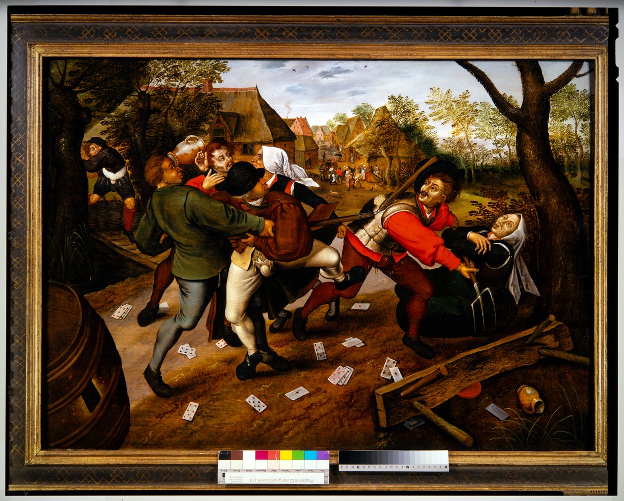 Spelare som grälar av Pieter the Younger Brueghel